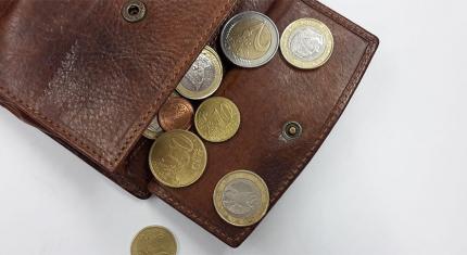 Portemonnaie contenant des pièces 